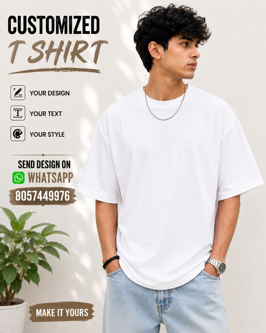 Premium Customized Oversized White T-Shirt