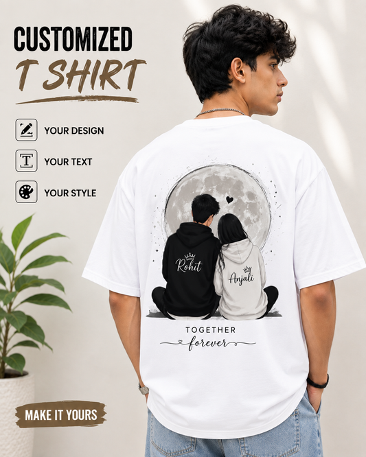 Premium Customized Oversized White T-Shirt