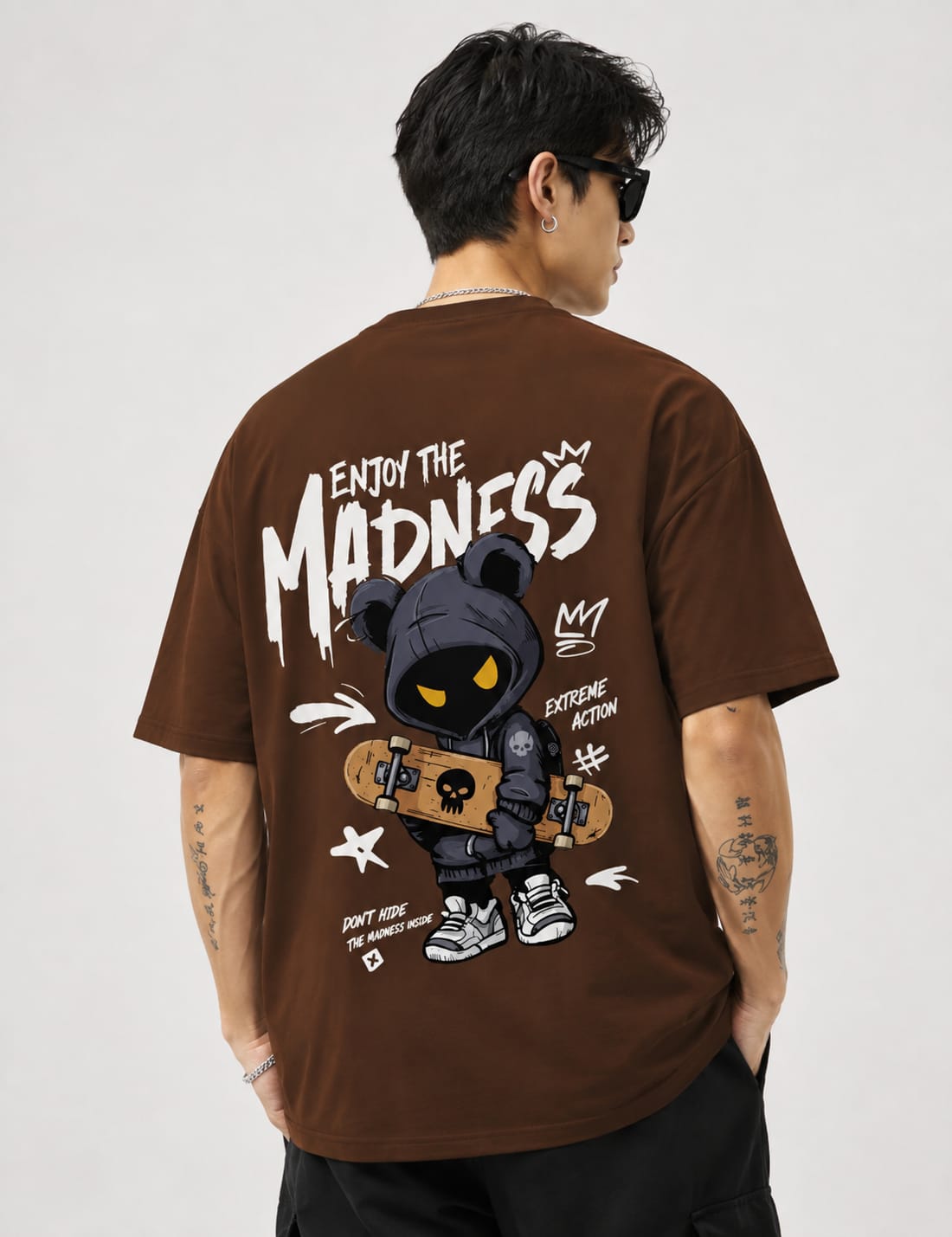 Brown Typography T-Shirt