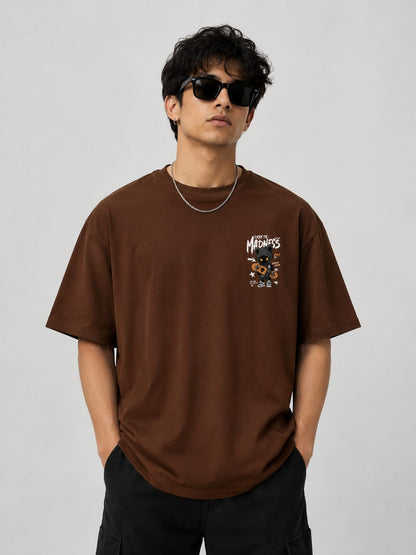 Brown Typography T-Shirt