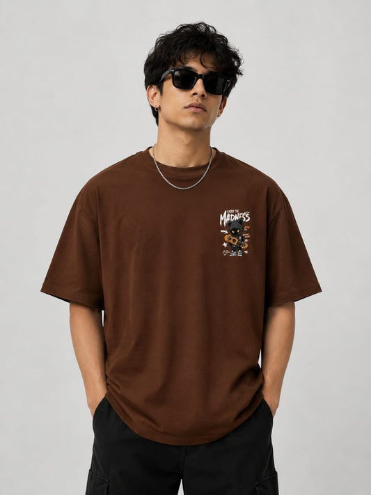 Brown Typography T-Shirt